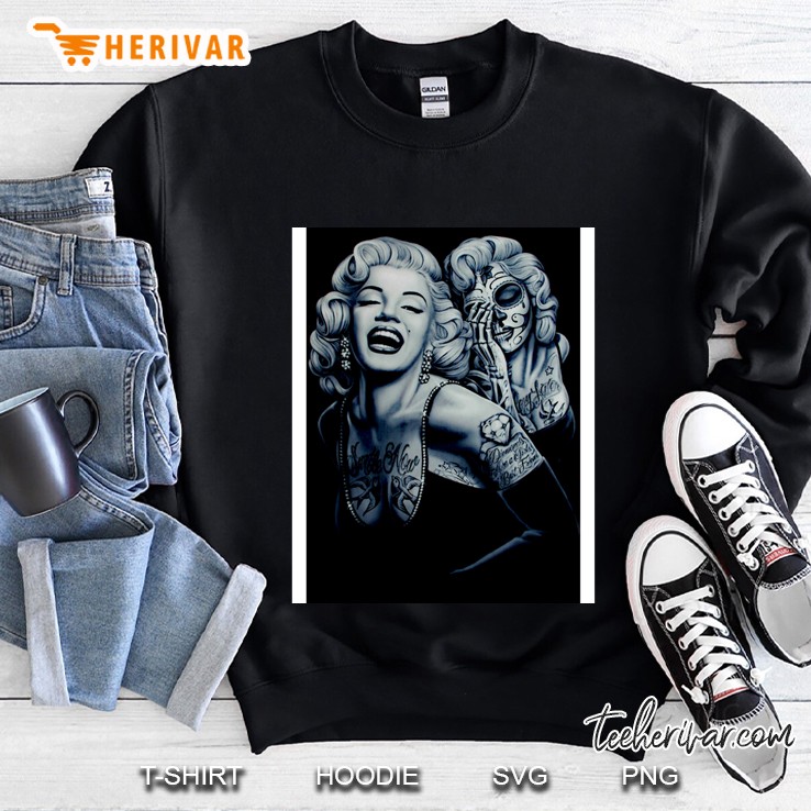 Marilyn With Tattoos Graphic Sweatshirt