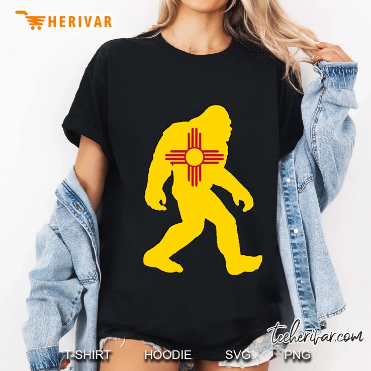 New Mexico Flag Bigfoot Yeti Sasquatch Classic Ladies Tee