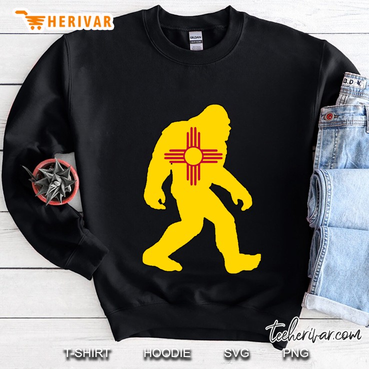 New Mexico Flag Bigfoot Yeti Sasquatch Classic Sweatshirt