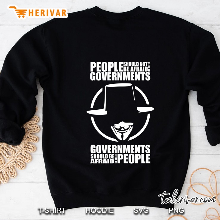 People Should Not Be Afraid Of Their Governments Slim Fit Sweatshirt
