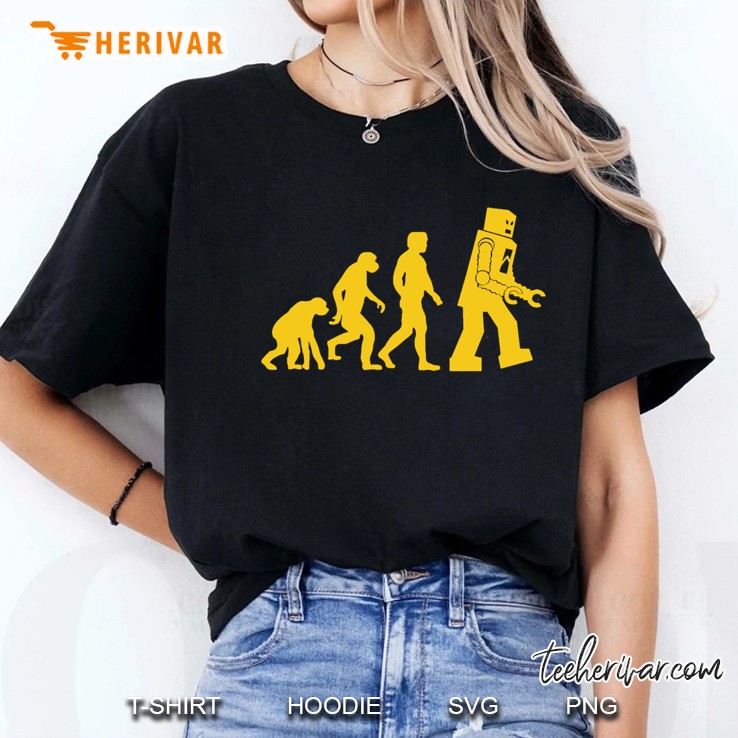Robot Evolution Slim Fit Ladies Tee