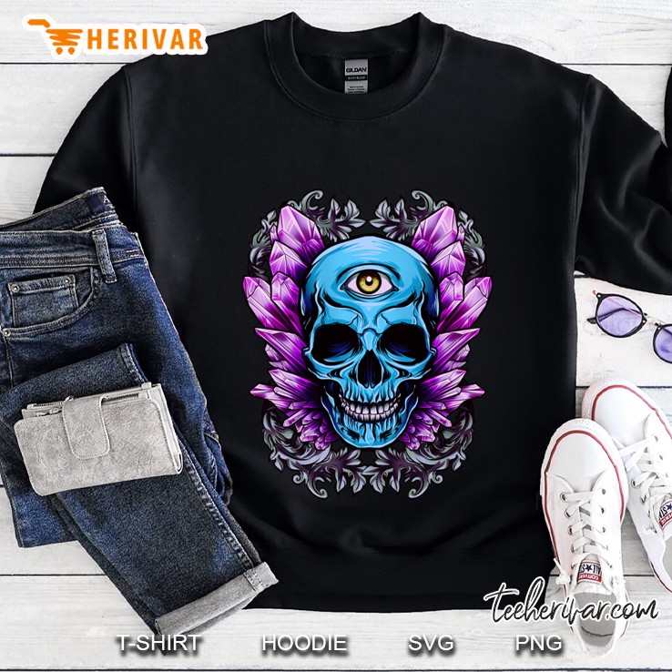 Skull And Crystals Classic Sweatshirt