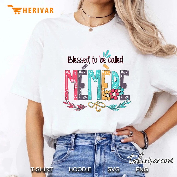 Womens Blessed To Be Called Memere Colorful Gifts-Grandma Tee Ladies Tee