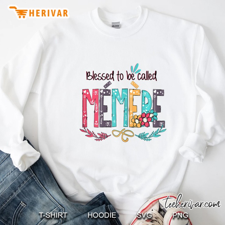 Womens Blessed To Be Called Memere Colorful Gifts-Grandma Tee Sweatshirt