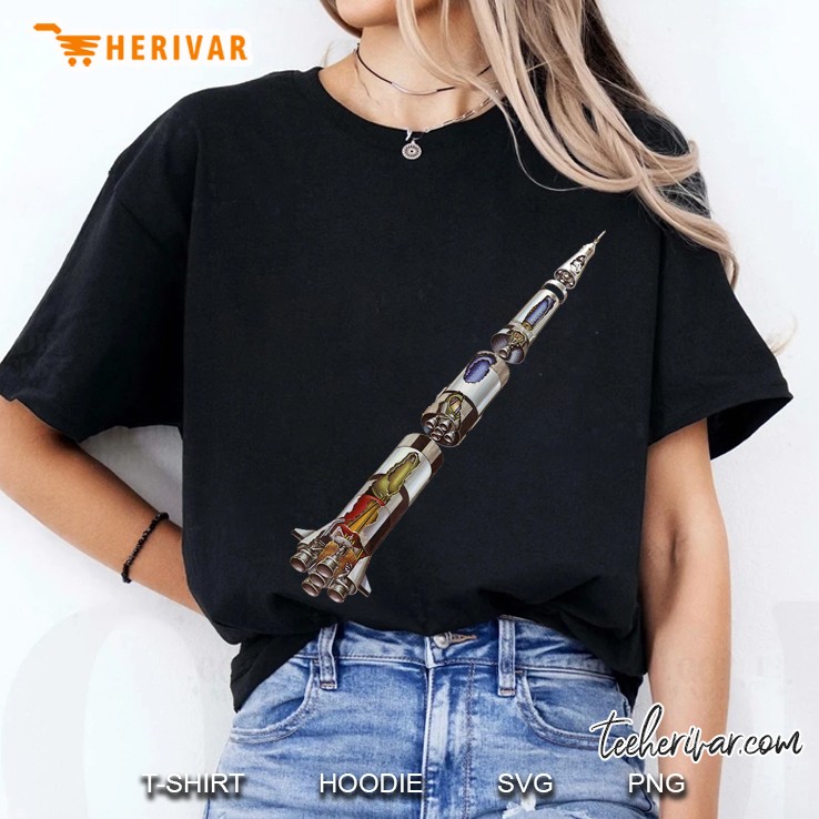 Apollo Saturn 5 Rocket Stages Ladies Tee