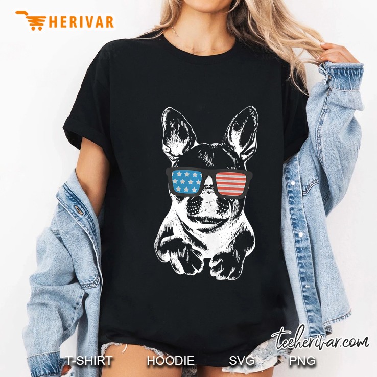 French Bulldog 4Th Of July Shirt Women Men Frenchie Usa Flag Ladies Tee