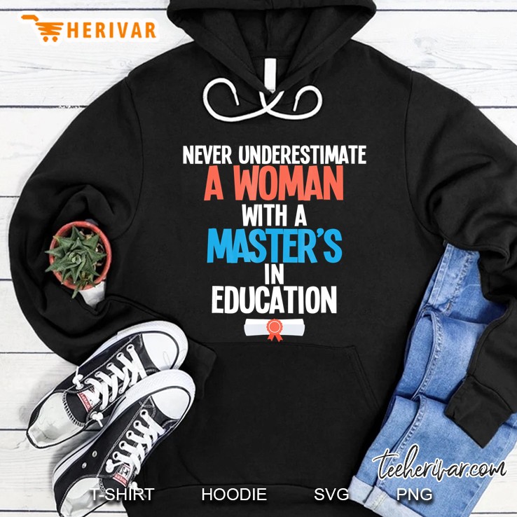 Masters In Education Degree Graduation Gift Women Med Hoodie
