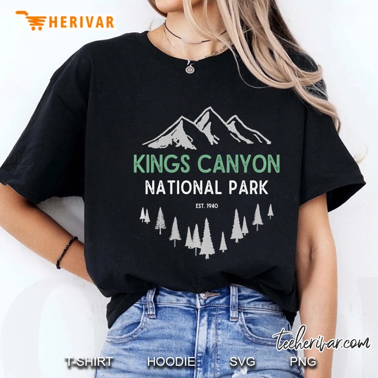 Kings Canyon National Park Est 1940 Vintage California Ladies Tee