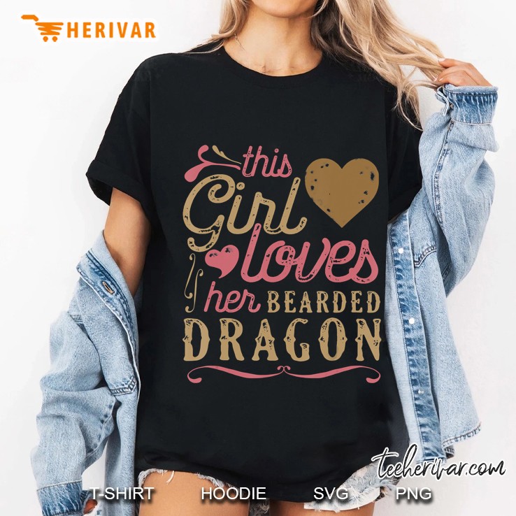 Lizard Shirt - This Girl Loves Her Bearded Dragon Lizard Hoodie