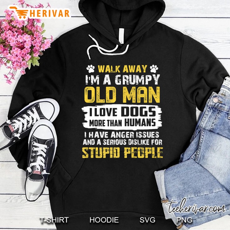 Mens Grumpy Old Man I Love Dogs Than Humans Funny Dog Lovers Men Premium Mugs