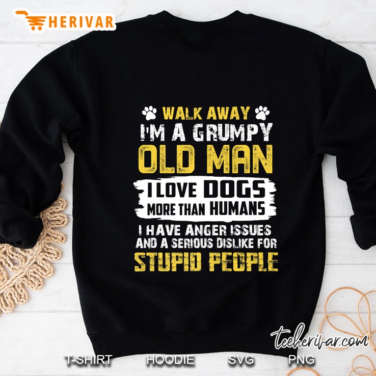 Mens Grumpy Old Man I Love Dogs Than Humans Funny Dog Lovers Men Premium Mugs