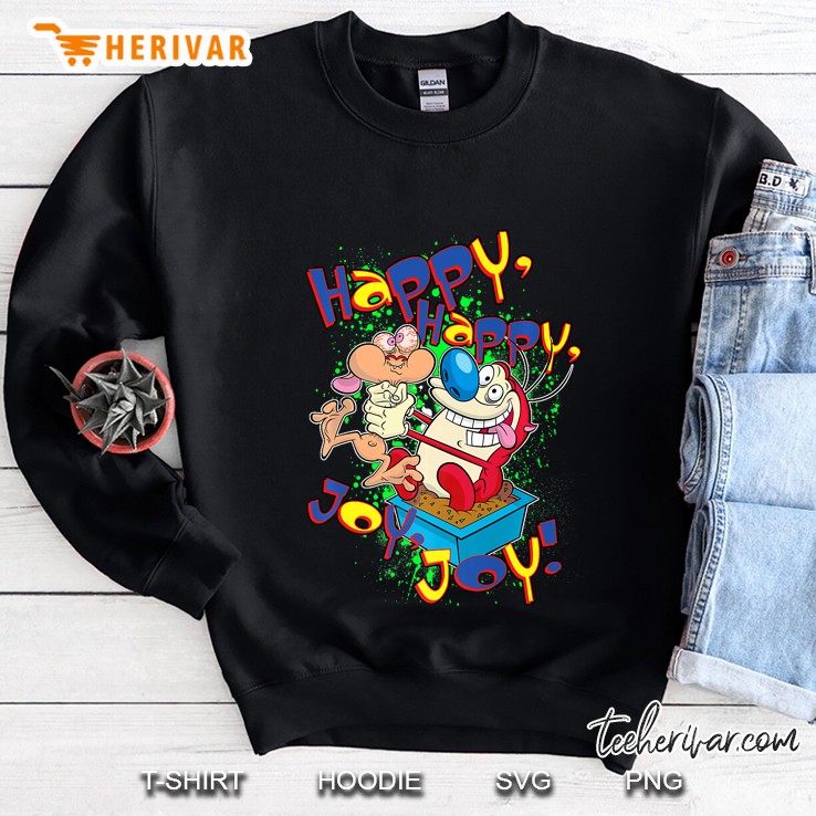 Nickelodeon Ren And Stimpy Happy, Happy, Joy, Joy! Premium Sweatshirt