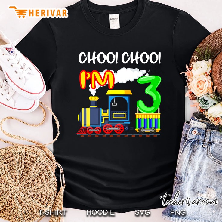 Train Choo! Choo! I'm 3 Years Old Boys, Kids 3Rd Birthday Shirt