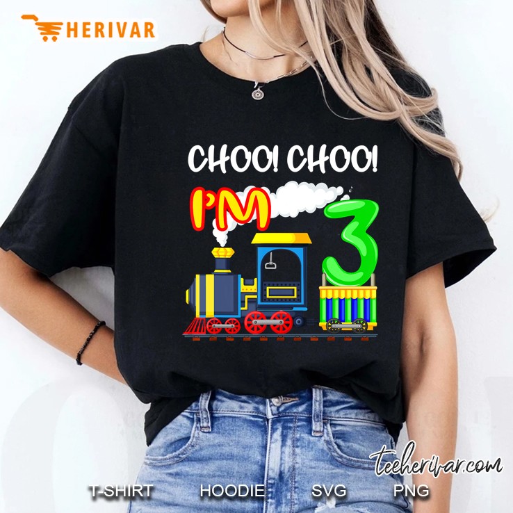 Train Choo! Choo! I'm 3 Years Old Boys, Kids 3Rd Birthday Hoodie