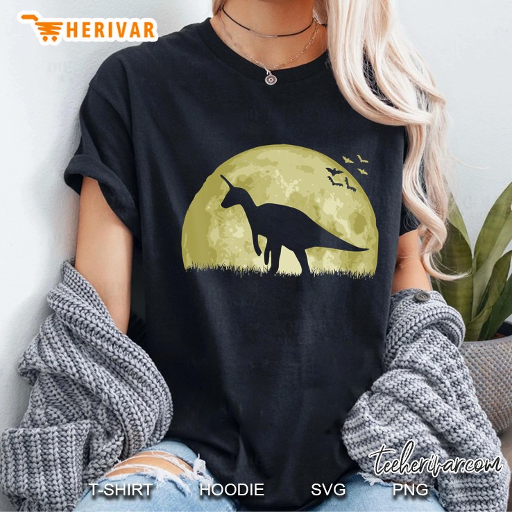 Tsintaosaurus Dinosaur Moon Light Night Ladies Tee