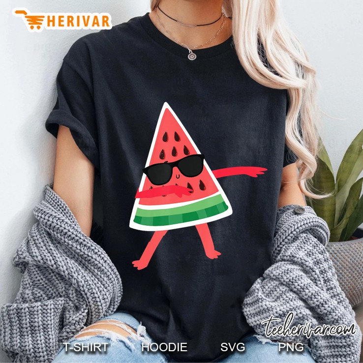 Watermelon Dabbing Kawaii Melon Dab Summer Fruit Lover Ladies Tee