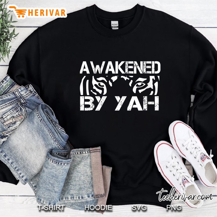 Womens Awakened By Yah Lion Eyes Hebrew Israelite Sweatshirt