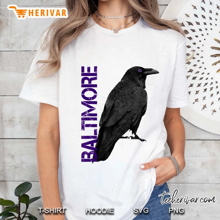 Baltimore Maryland Edgar Allan Poe Raven Eye Hoodie