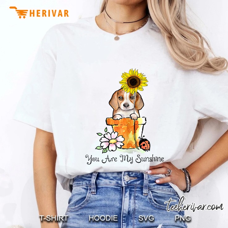 Womens You Are My Sunshine Beagle , Sunflower And Beagle T S Ladies Tee