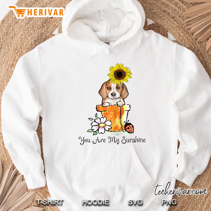 Womens You Are My Sunshine Beagle , Sunflower And Beagle T S Hoodie
