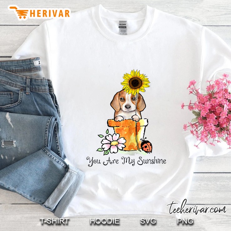 Womens You Are My Sunshine Beagle , Sunflower And Beagle T S Sweatshirt