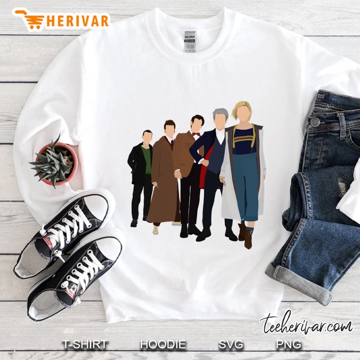 Doctor Who - All Five Modern Doctors (Dw Inspired) - 13Th Doctors Sweatshirt