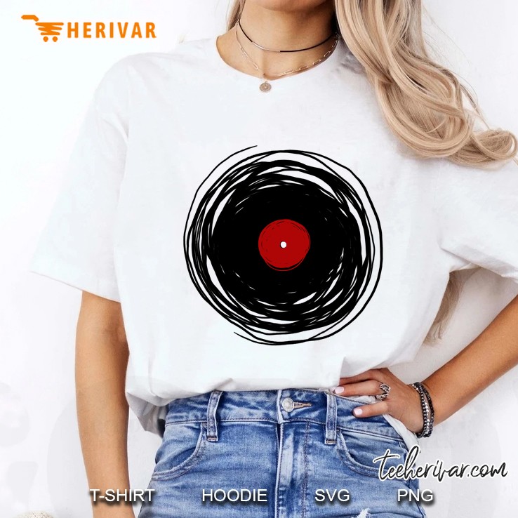 Spinning Within With A Vinyl Record Ladies Tee
