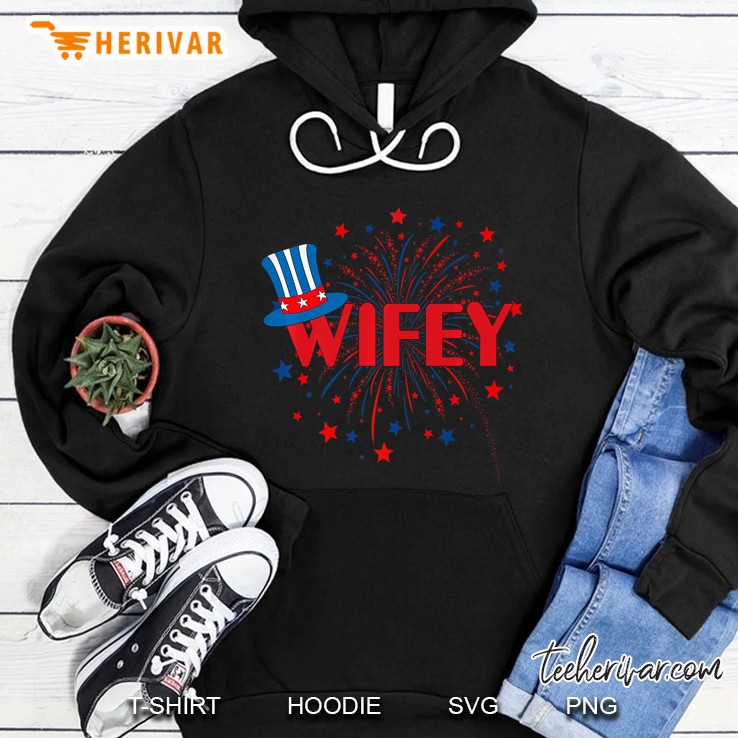 4Th July Wifey Patriotic Couple Matching Premium Mugs