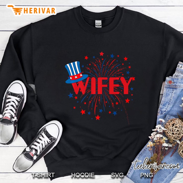 4Th July Wifey Patriotic Couple Matching Premium Mugs