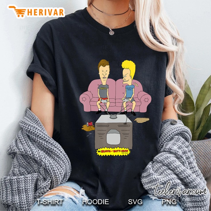 Beavis And Butthead Playing Games Couch Hoodie