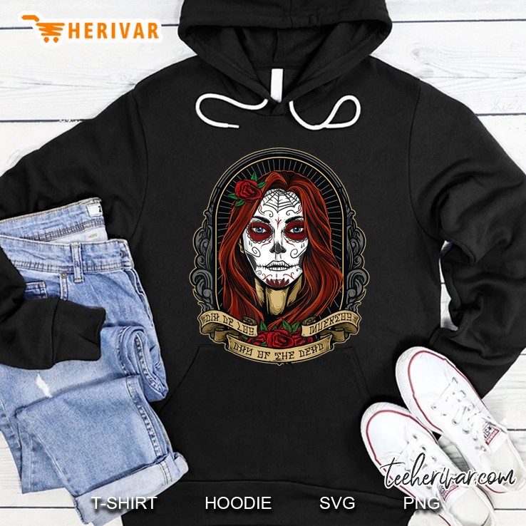 Day Of The Dead Sugar Skull Gift For Fun Dia De Los Muertos Hoodie