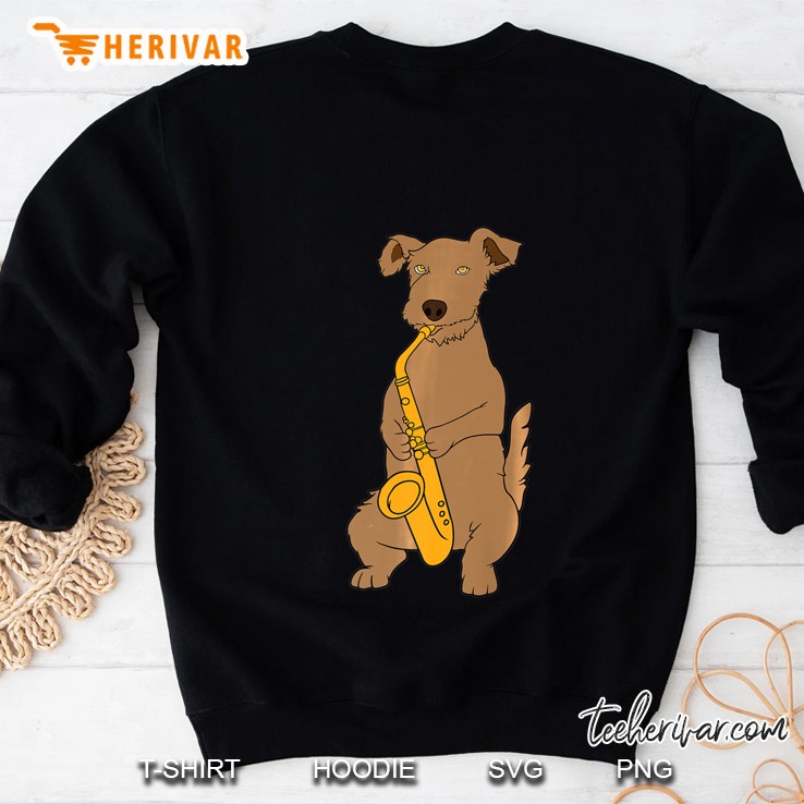 Jazz Dog Saxophone Funny Puppy Musician Sweatshirt