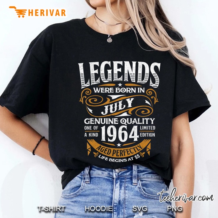 Legends Were Born In July 1964 55Th Birthday Gif Hoodie