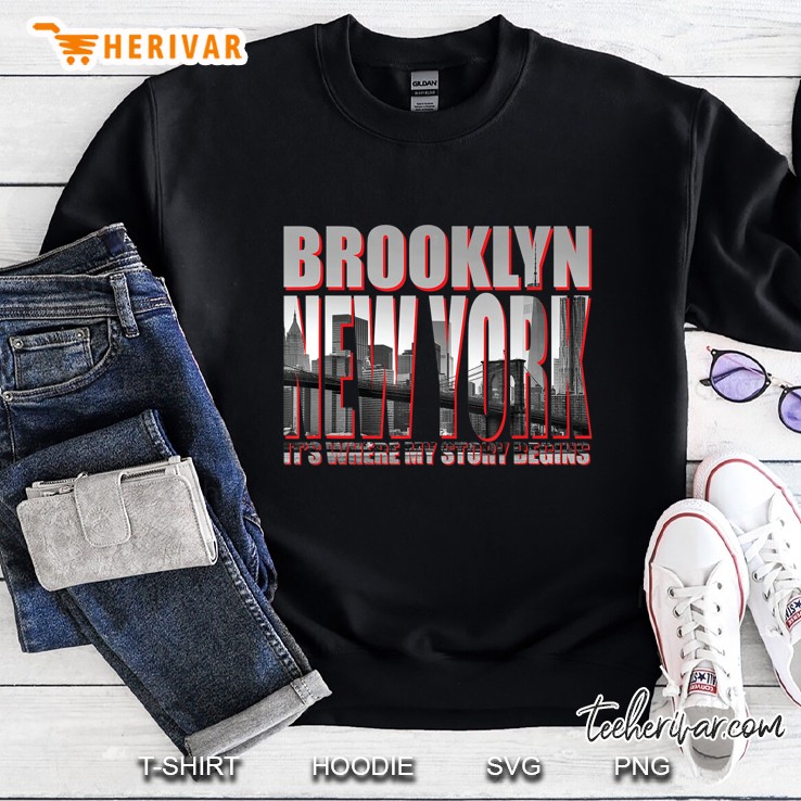 Mens Brooklyn New York It's Where My Story Begins Tee Mugs