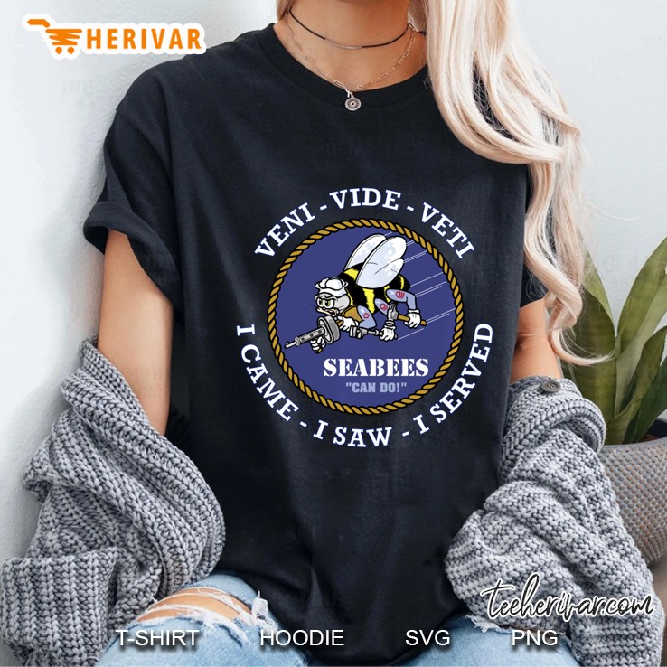 Navy Seabee Can Do Emblem Ladies Tee