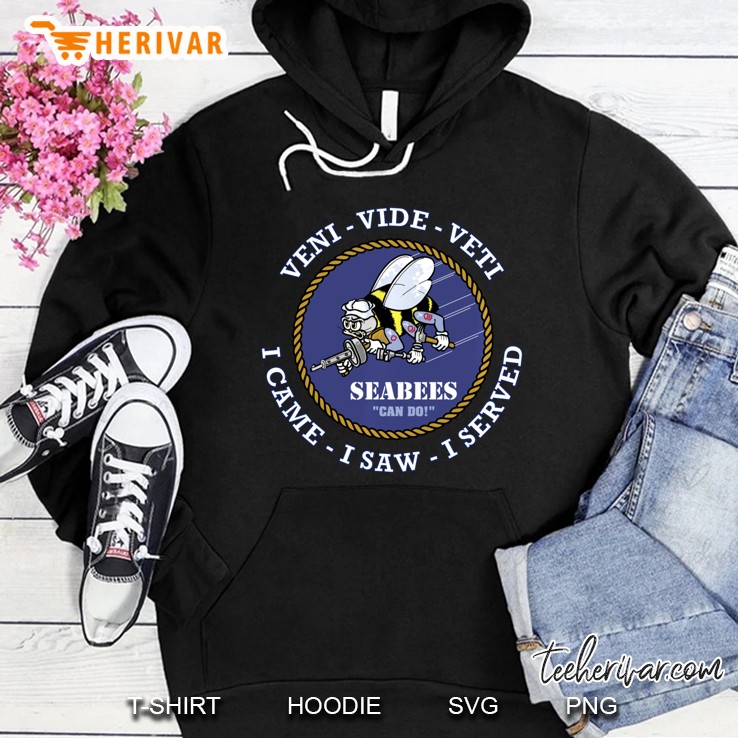 Navy Seabee Can Do Emblem Hoodie