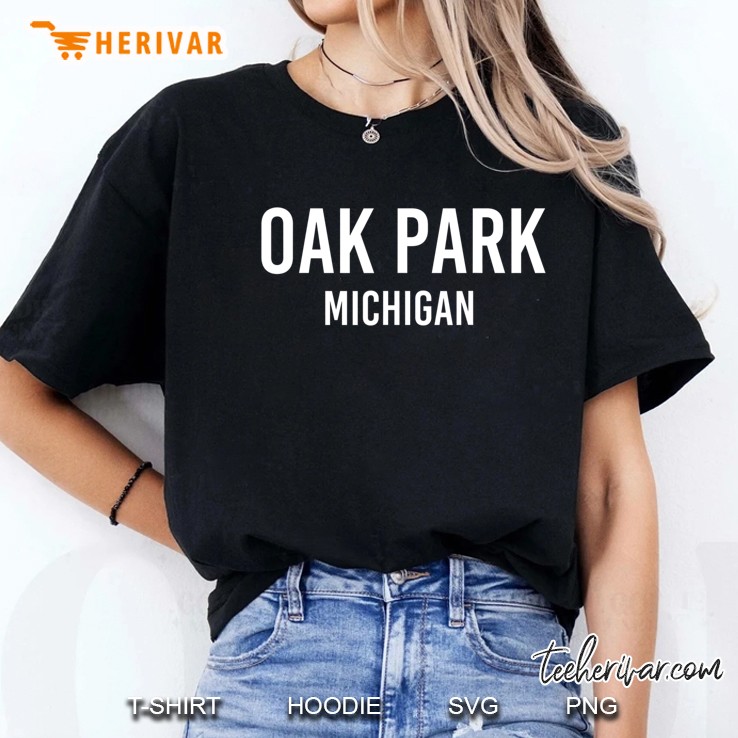 Oak Park Michigan Mi Usa Patriotic Vintage Sports Ladies Tee