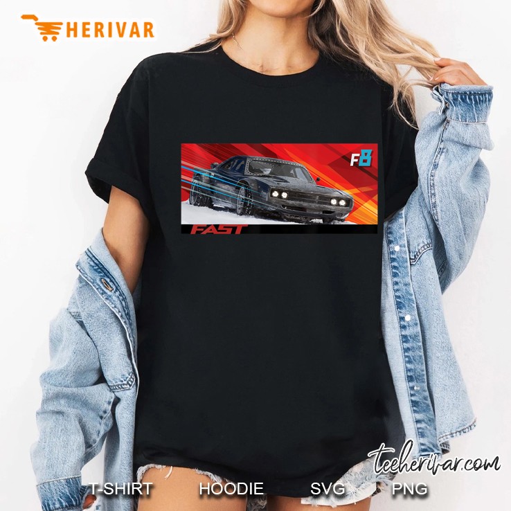 The Fate Of The Furious Skidding Ice Charger Ladies Tee
