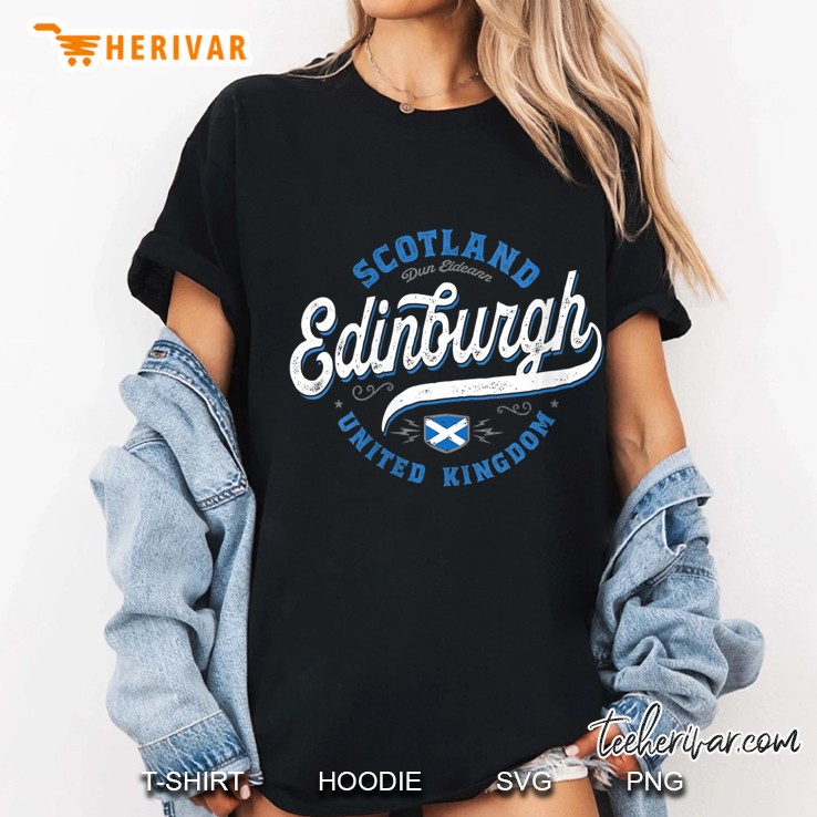 Womens Vintage Edinburgh Scotland Ladies Tee
