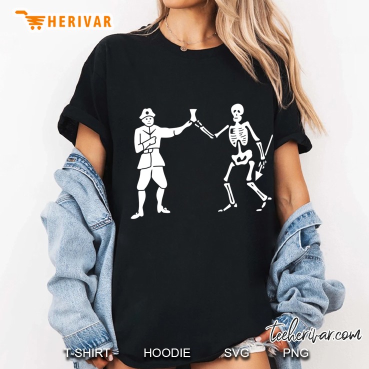 Black Bart Pirate Flag Slim Fit Ladies Tee