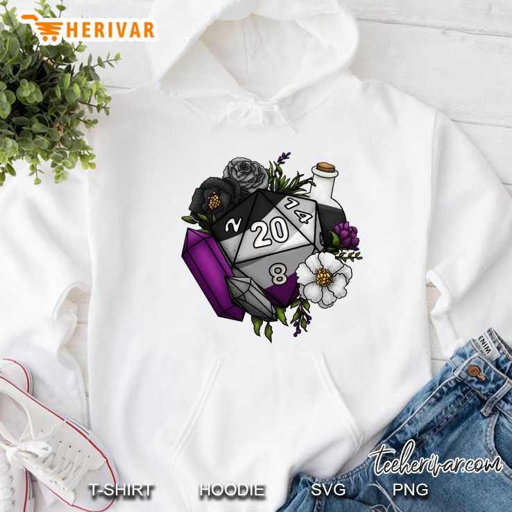 Pride Asexual D20 Tabletop Rpg Gaming Dice Hoodie