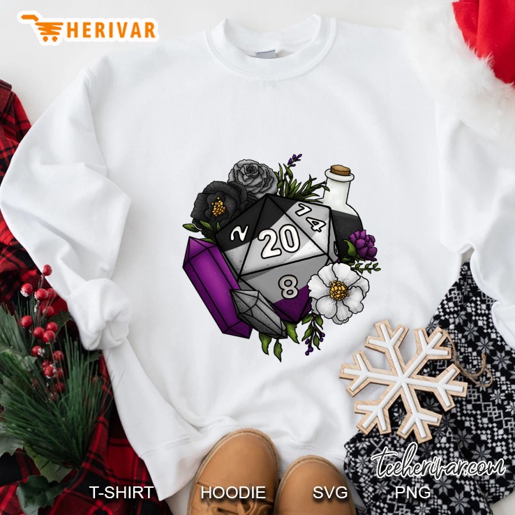 Pride Asexual D20 Tabletop Rpg Gaming Dice Sweatshirt