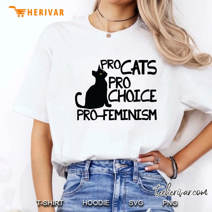 Pro-Cats Pro-Choice Pro-Feminism Ladies Tee