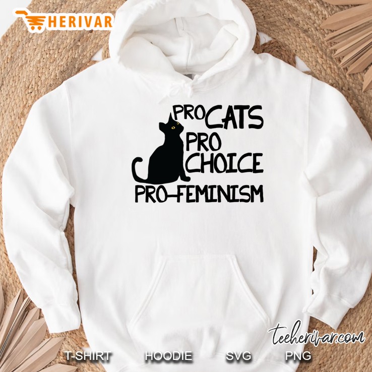 Pro-Cats Pro-Choice Pro-Feminism Hoodie