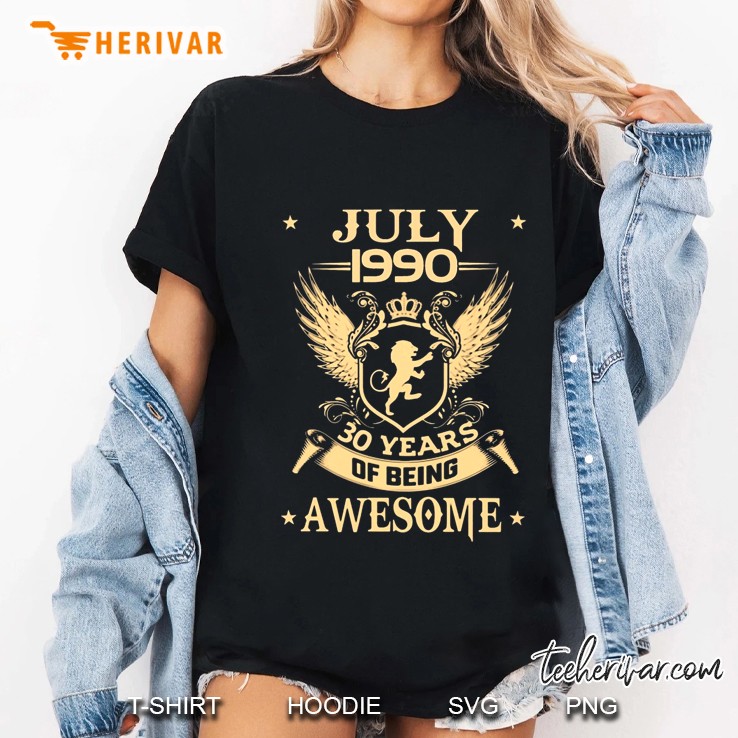 July 1990 30 Years Of Being Awesome Ladies Tee