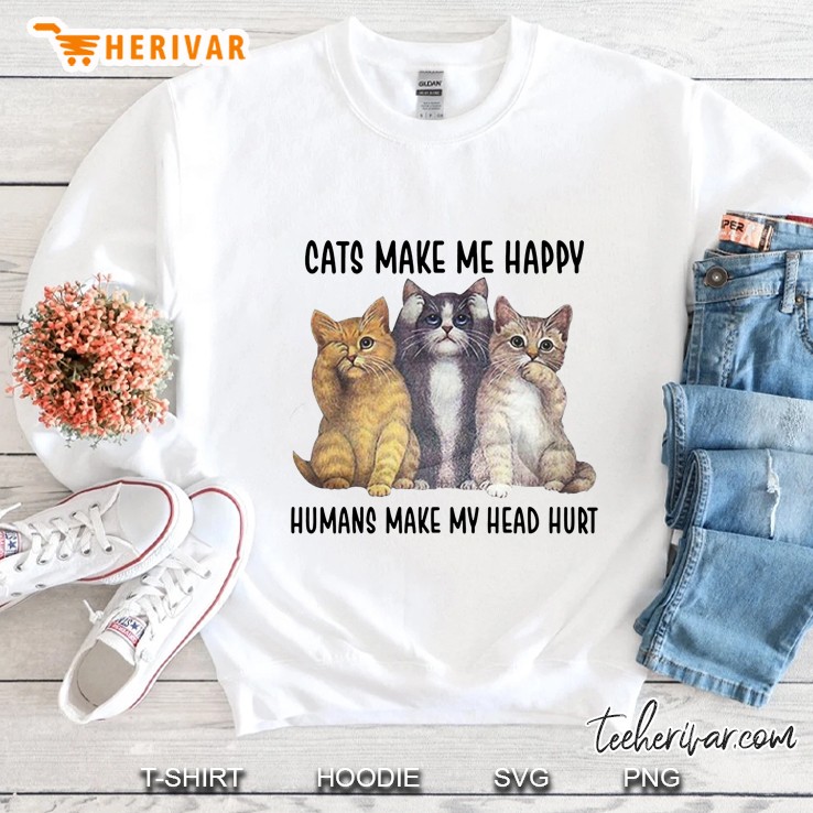 Cats Make Me Happy Humans Make My Head Hurt Cute Kitten Mugs