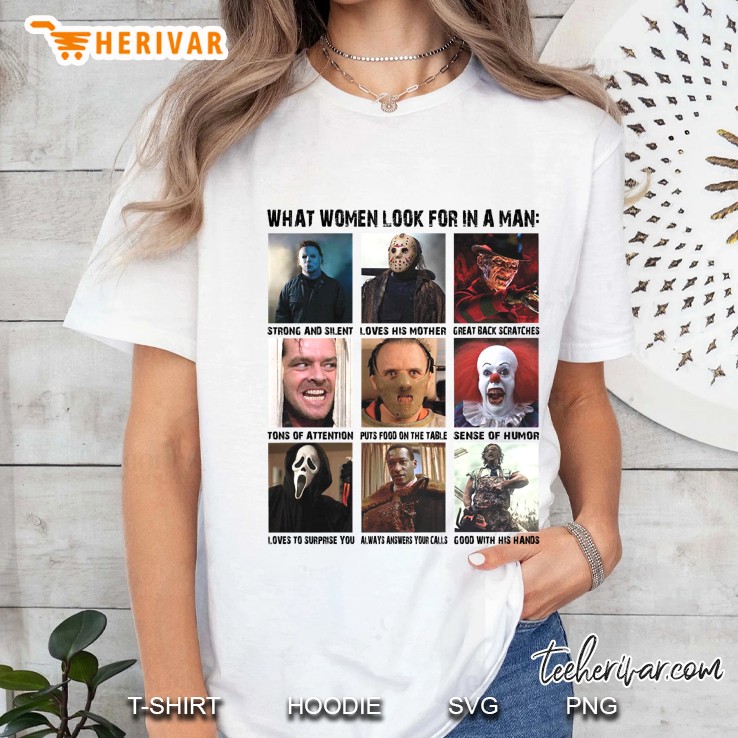 What Women Look For In A Man Horror Movies Characters Hoodie