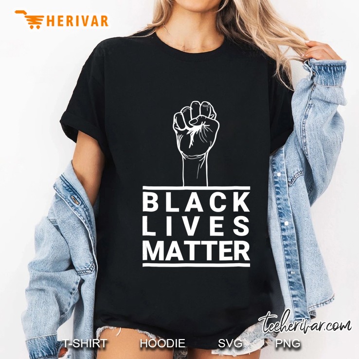 Black Lives Matter Raised Fist Equal Justice Under Law Shirt Ladies Tee