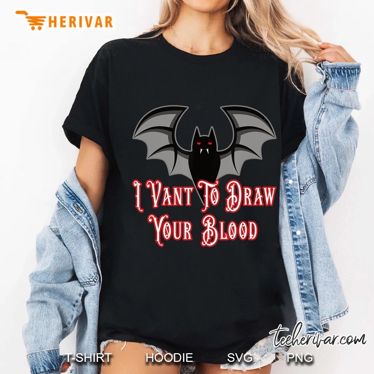 Funny Phlebotomist Vampire Bat Phlebotomy Saying Hoodie