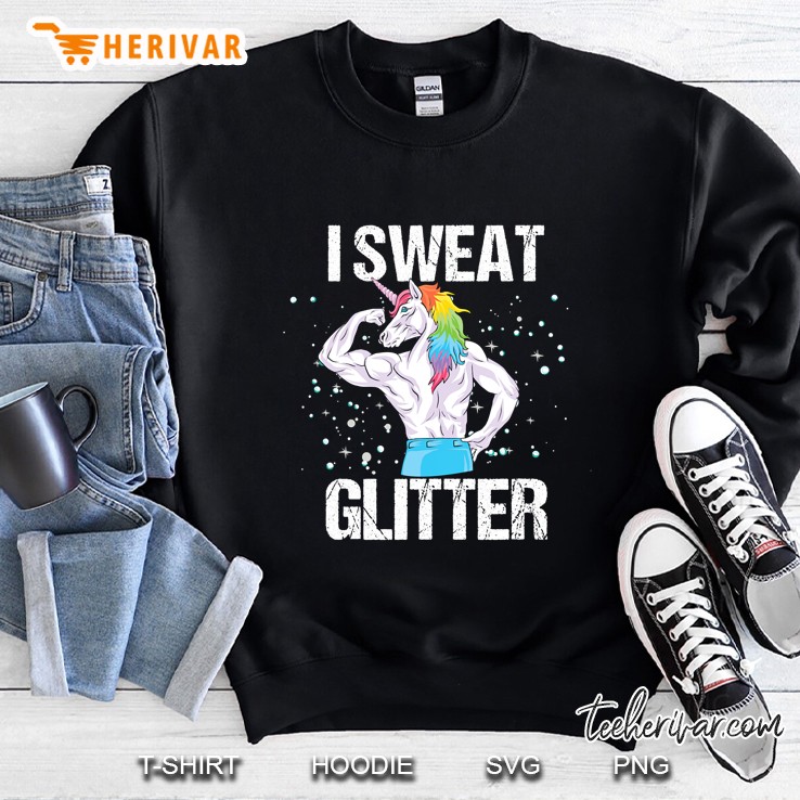 I Sweat Glitter Shirt Unicorn Gym Tee Men Women Kids Gift Mugs